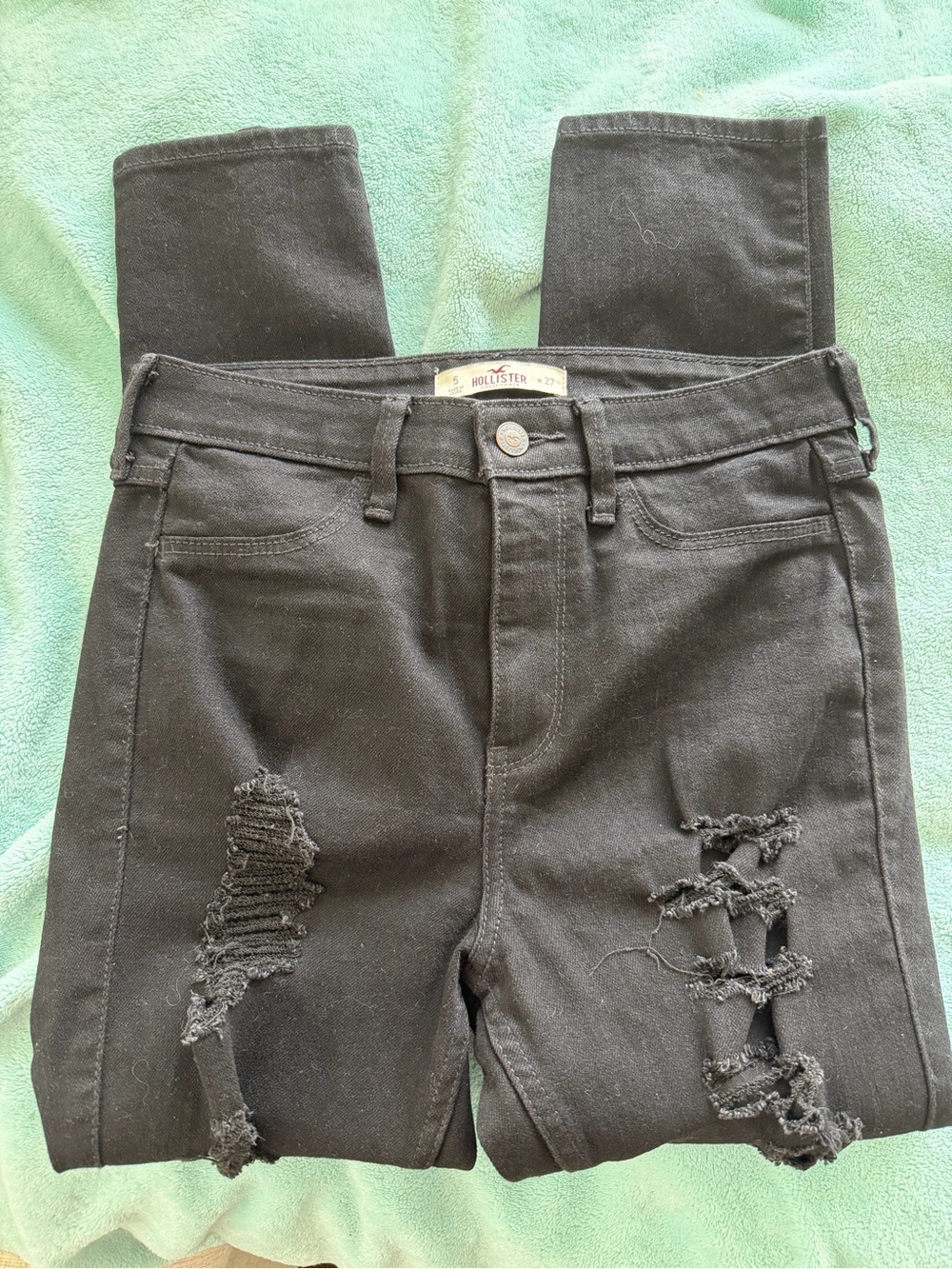 Hollister Black Ripped Skinny Jeans